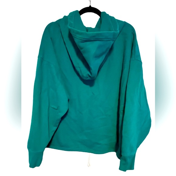 Gap Cropped Drawing Hem Hoodie, Size XXL (20/22), Jade Green - Picture 3 of 5